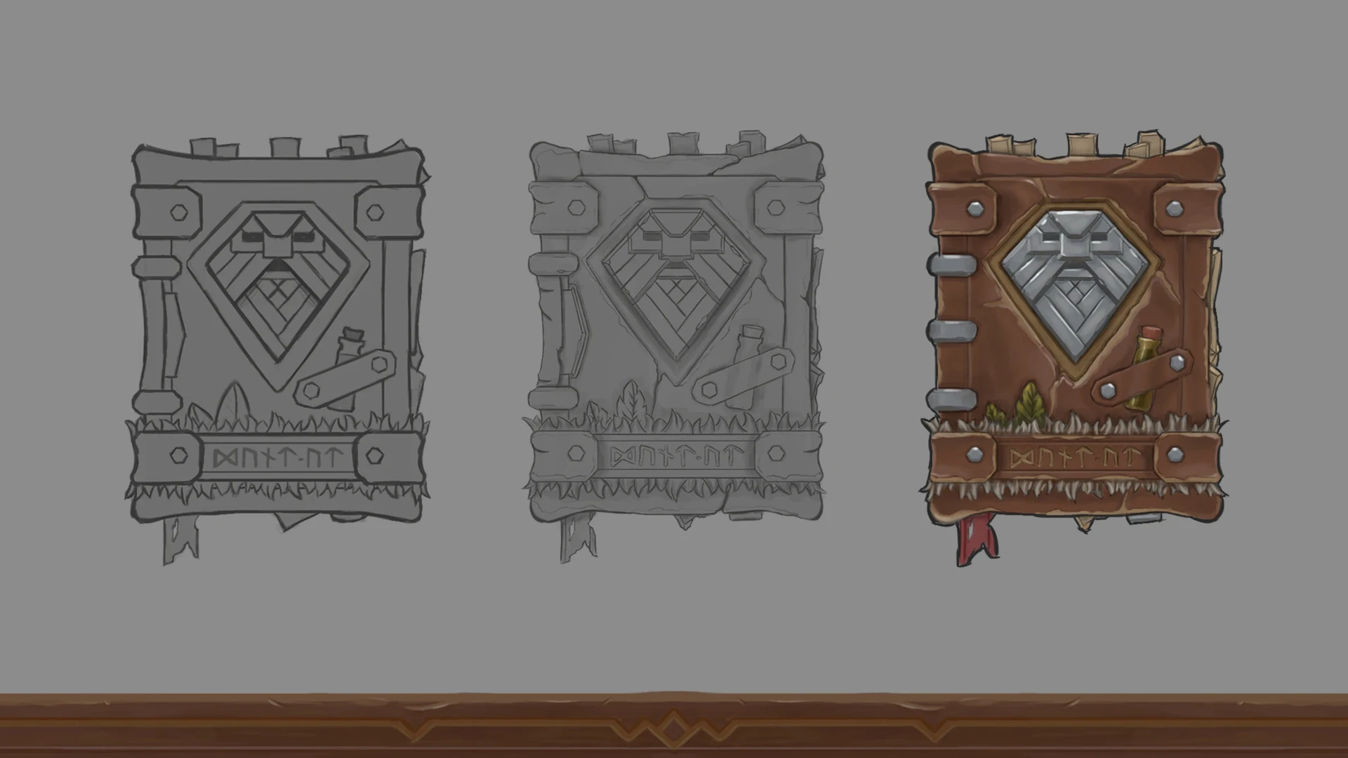 This was the design process for this prop