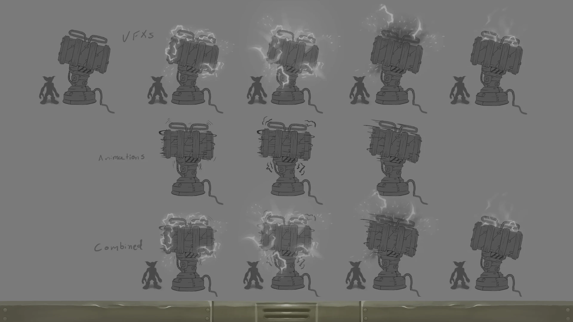 This is the planning for the animations and VFXs